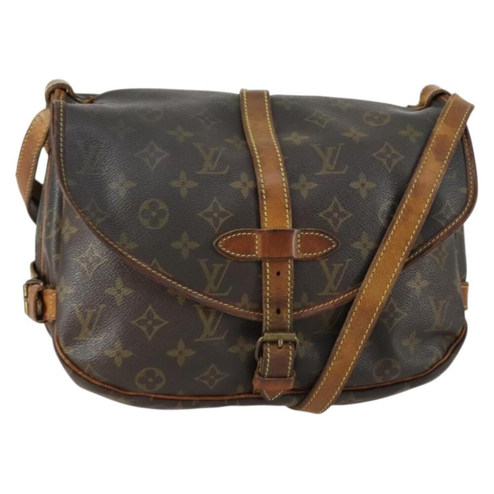 LOUIS VUITTON Monogram Saumur 30 Shoulder Bag M42256 LV Auth ka1287